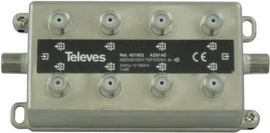 Televes AZ814D 8-fach Abzweiger 5-1218 MHz AD:14dB 457903 (AZ814D) von Televes