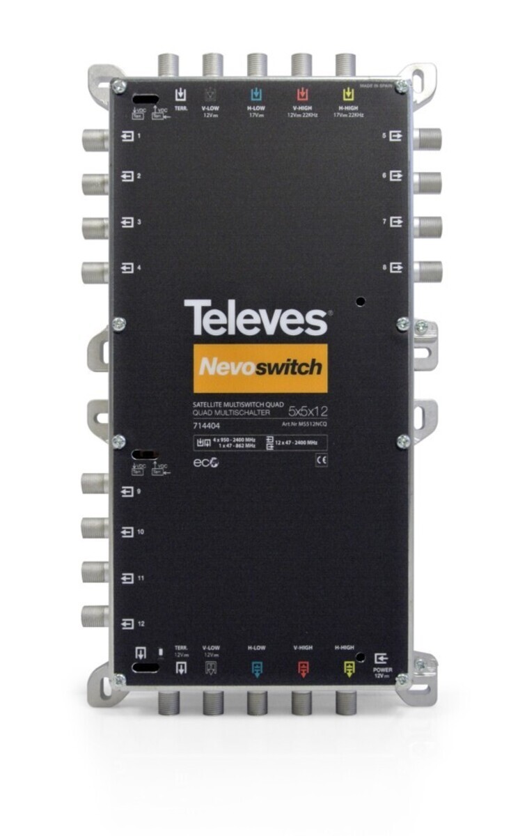 Televes Multischalter 5 in 12 Guß MS512NCQ 714404 von Televes