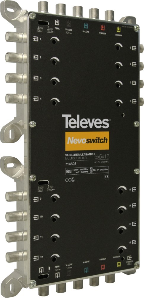 Televes Multischalter 5 in 16 Guß MS516C 714505 von Televes