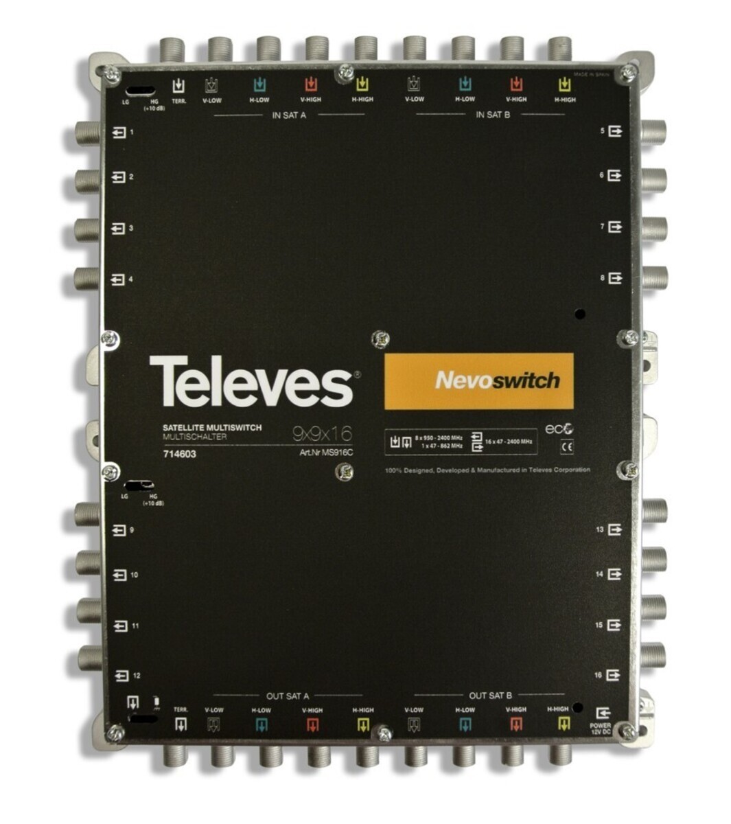 Televes Multischalter 9 in 16 Guß MS916C 714603 Televes Multischalter 9 in 16 Guß MS916C 714603 von Televes