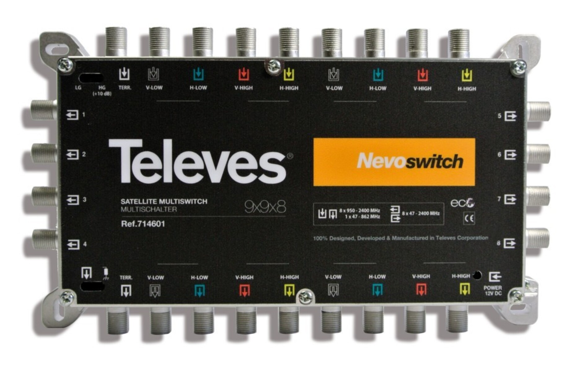 Televes Multischalter 9 in 8 Guß MS98C 714601 Televes Multischalter 9 in 8 Guß MS98C 714601 von Televes