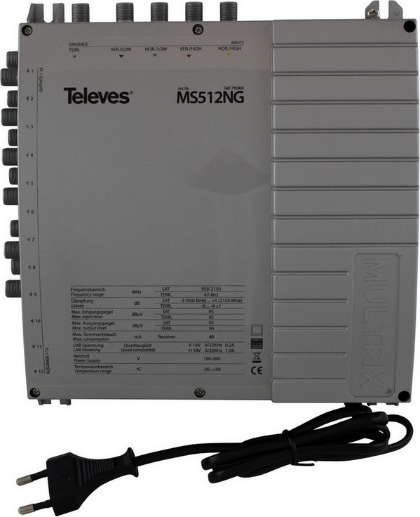 Televes Multischalter MS512NG 745904 Televes Multischalter MS512NG 745904 von Televes
