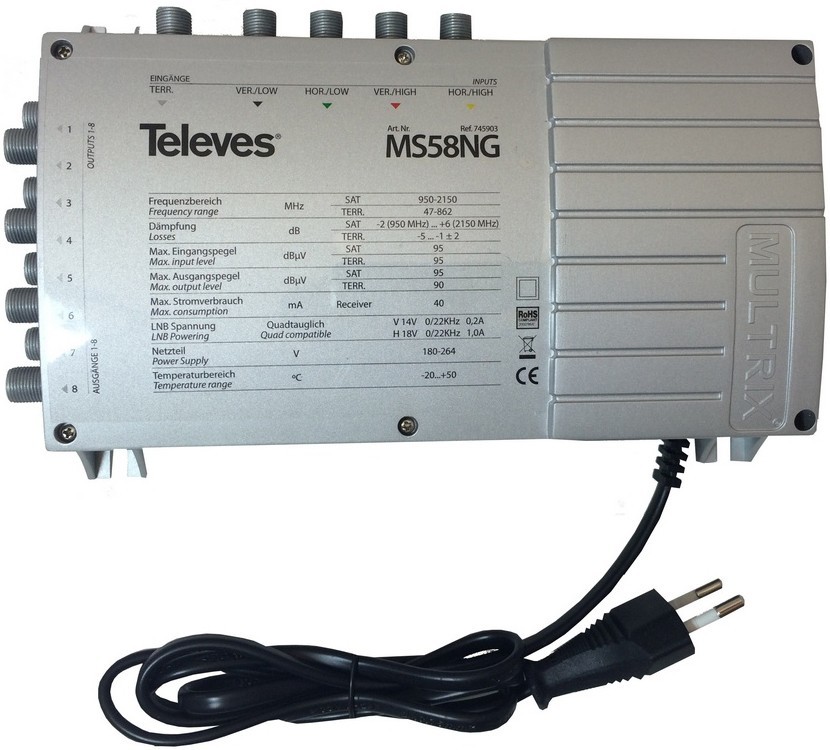 Televes Multischalter MS58NG 745903 Televes Multischalter MS58NG 745903 von Televes