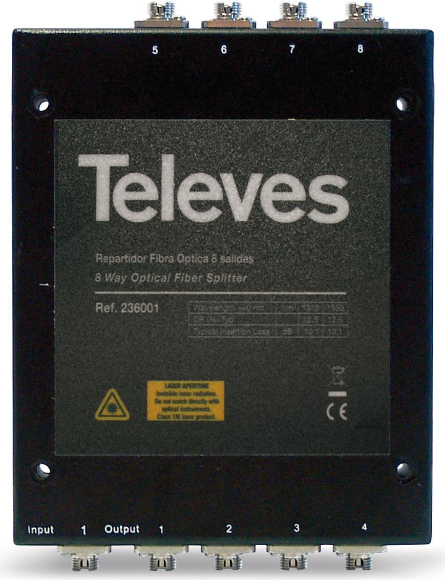 Televes OVT8N Kabelsplitter Schwarz Kabelspalter oder -kombinator (OVT8N) von Televes