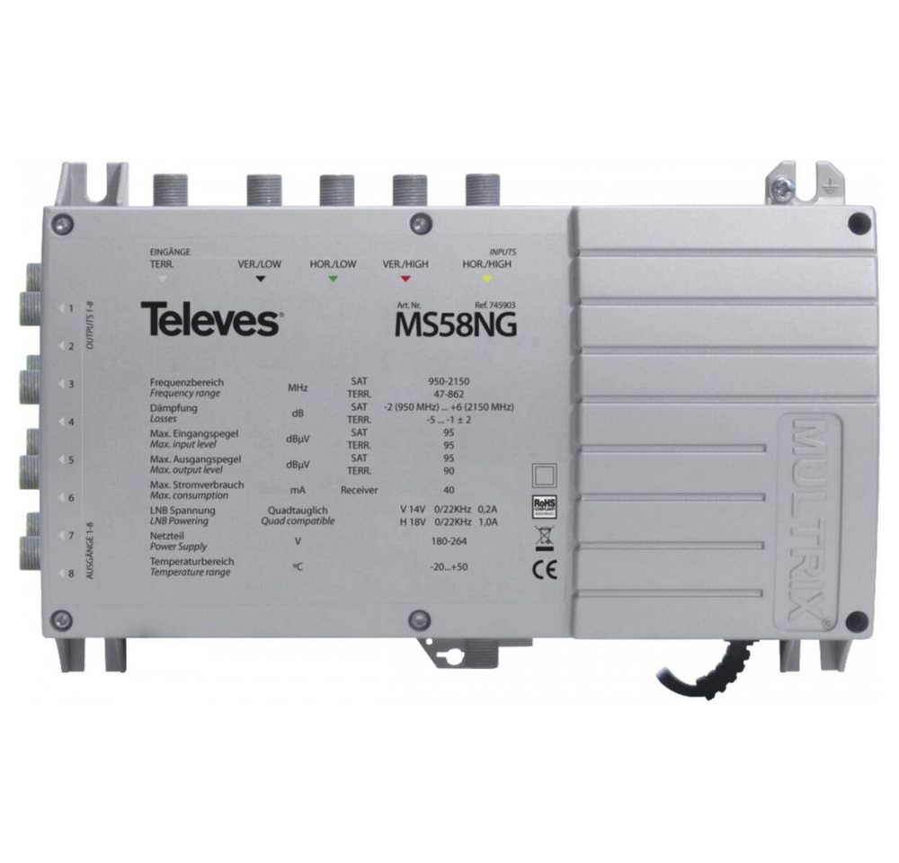 Televes Televes MS58NG Multrix Verstärker. Verstärker (Hervorragende Technik und vielseitige Anwendung) von Televes