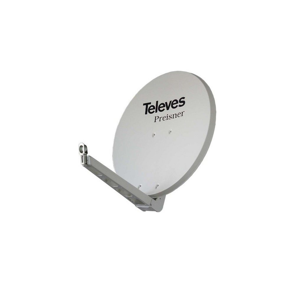 Televes Televes S75QSD-W QSD Line Weiss Sat-Schüssel Stabantenne (erstklassigen Signalempfang), 75 cm Aluminium Spiegel, Multifeed-kompatibel von Televes