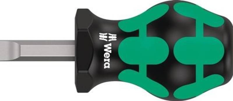 Wera Schraubendreher 335 Stubby Schneiden-B.8mm Klingen-L.24,5mm 2K-Griff von Televes