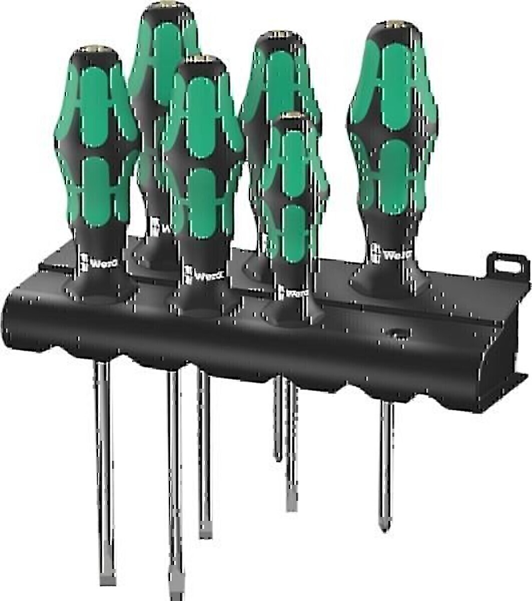 Wera Schraubendrehersatz 334/6 6-tlg.Schlitz/PH 2K-Griff Rundkl. Televes Wera Schraubendrehersatz 334/6 6-tlg.Schlitz/PH 2K-Griff Rundkl. Televes von Televes
