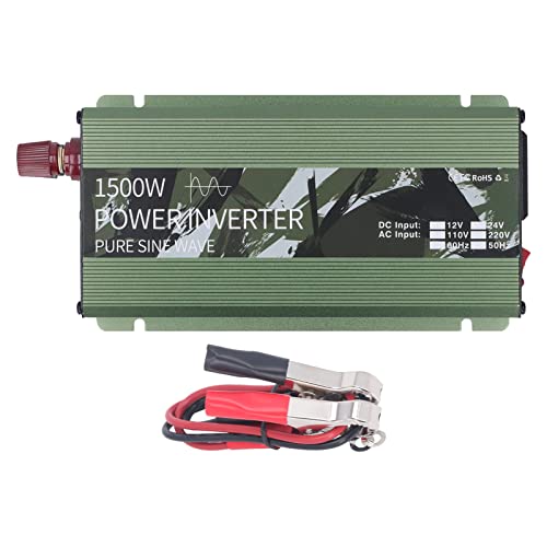 600W Reiner Sinus Wechselrichter, 12V zu 220V Auto Stromkonverter, 1500W Solar Wechselrichter mit Dual USB, für Laptop, TV, Elektrowerkzeuge, Camping, Wohnmobil 600W Reiner Sinus Wechselrichter, 12V zu 220V Auto Stromkonverter, 1500W Solar Wechselrichter mit Dual USB, für Laptop, TV, Elektrowerkzeuge, Camping, Wohnmobil von Telituny