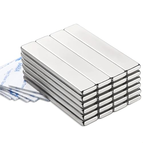 Neodymium Bar Magnets, 24 Stück Leistungsstarke Neodym-Stabmagnete Seltenerdmetall Neodym Magnet Leistungsstarker Kühlschrank-Magnetstab für Home Office Schulhandwerk 60x10x3mm/2,36x0,4x0,12 Zoll von Telituny