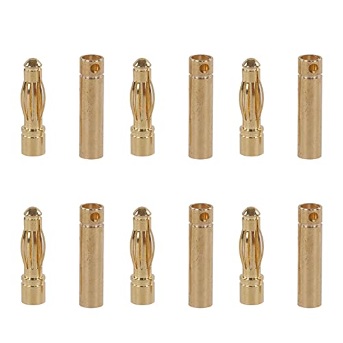 RC-Batteriestecker, 30 Paare Vergoldete Messing-Steckverbinder, Hochstrom-Stecker für Drohnen, RC-Modelle, E-Autos, Lithium-Batterien von Telituny