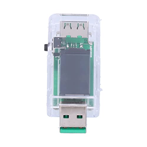 bluetooths USB Tester, 3,8-32V Leistungsmesser mit LCD Display, QC/PD Schnelllade-Detektor, Spannungsstrom Monitor für Powerbanks, androids iOS PC (Transparent) von Telituny