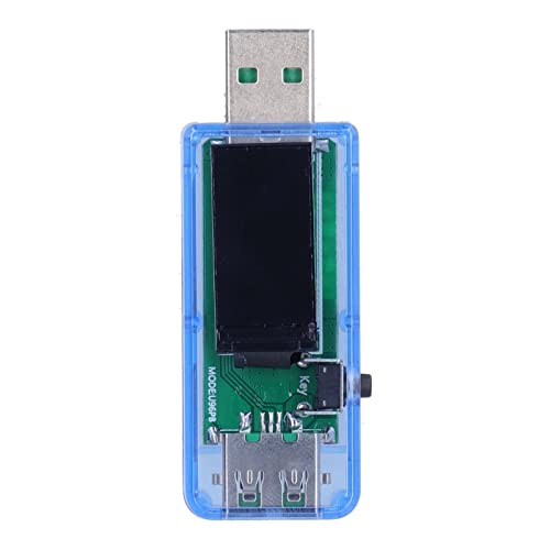 bluetooths USB Tester, 3,8-32V Leistungsmesser mit LCD Display, QC/PD Schnelllade-Detektor, Spannungsstrom Monitor für Powerbanks, androids iOS PC (Transparent blau) von Telituny
