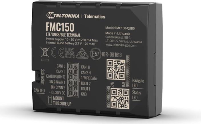 TELTONIKA FMC150 ADVANCED 4G LTE CAT 1 GPS TRACKER WITH INTEGRATED CAN DATA (FMC150UAU801) von Teltonika
