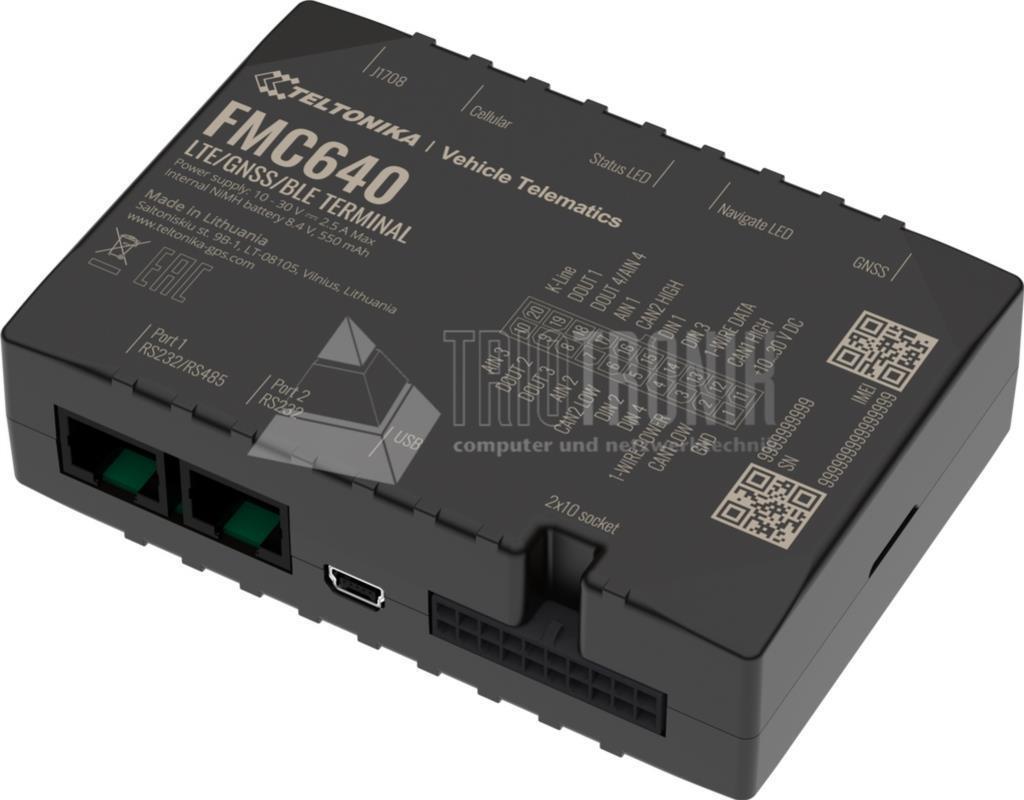Teltonika FMC640 GNSS/LTE/3G/GSM-Terminal mit Hochleistungs-Pufferbatterie Fleet Management (FMC640) (geöffnet) von Teltonika