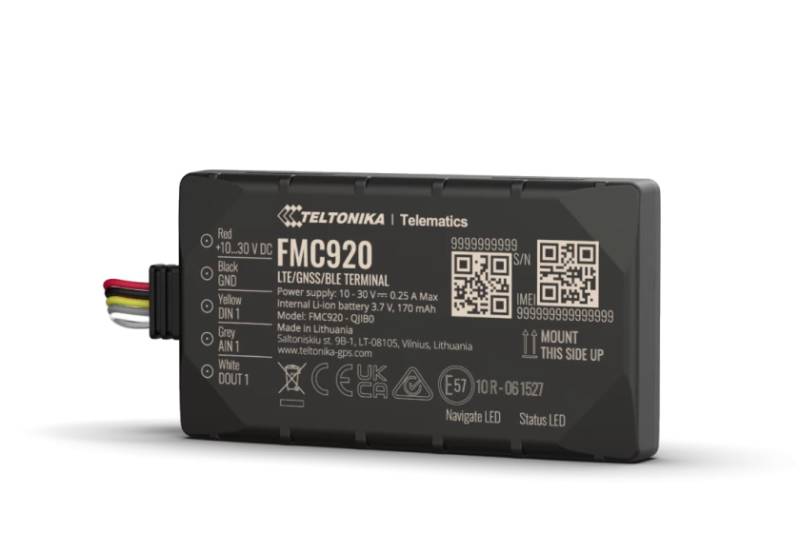 Teltonika FMC920-QKIB0 GPS-Tracker Auto 0,128 GB Schwarz (FMC920) von Teltonika