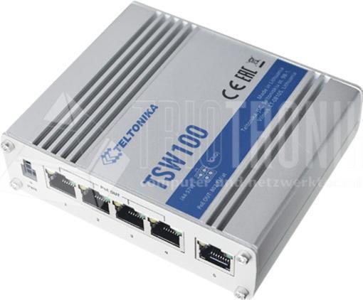 Teltonika IP30 Industrie 5-Port 1Gbit PoE+ unmanaged Switch, -40°C - +75°C Industrie Switche (TSW10000000) von Teltonika