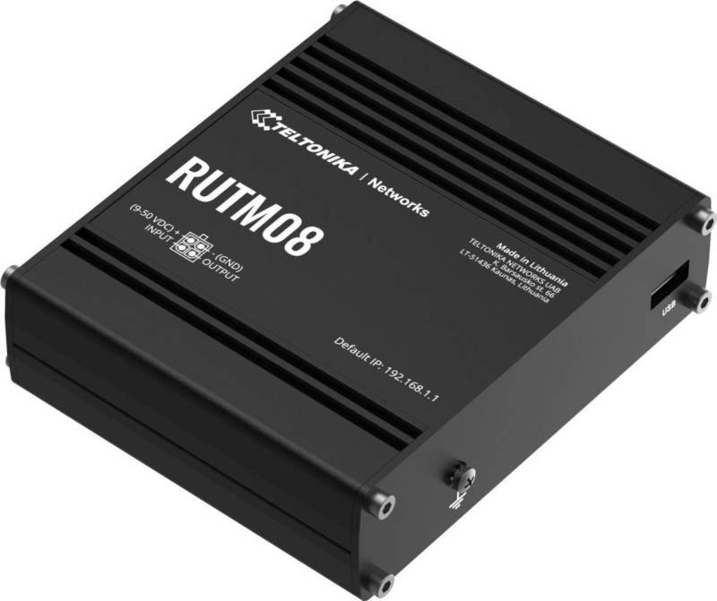 Teltonika Industrie Wired Router für professionelle Anwendungen, Digitale I/Os, M2M RUTM Router (RUTM08) von Teltonika