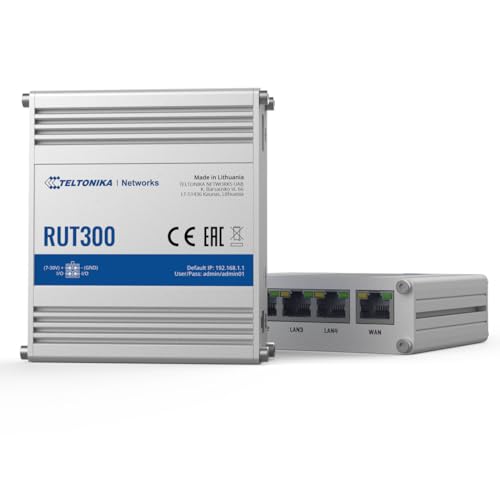 Teltonika RUT300 Industrial Enthernet Router, 5 x Fast Ethernet ports (10/100 Mbps). 2 x Configurable digital Inputs/Outputs and USB 2.0 von Teltonika