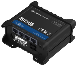 Teltonika RUT956 - Router für Mobilfunknetz - Schwarz - Aluminium - Kunststoff - DIN-Schiene - Industriell - Schnelles Ethernet (RUT956) von Teltonika