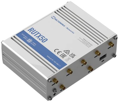 Teltonika RUTX50 Router Integriertes Modem: LTE, UMTS 2.4GHz, 5GHz Teltonika RUTX50 Router Integriertes Modem: LTE, UMTS 2.4GHz, 5GHz von Teltonika