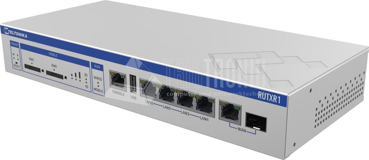 Teltonika RUTXR1 - Router für Mobilfunknetz - Grau - Gigabit Ethernet - 10,100,1000 Mbit/s - IEEE 802.11ac,IEEE 802.11b,IEEE 802.11g,IEEE 802.11n,IEEE 802.3,IEEE 802.3az,IEEE 802.3u - 802.11b,802.11g,Wi-Fi 4 (802.11n),Wi-Fi 5 (802.11ac) (RUTXR1) von Teltonika