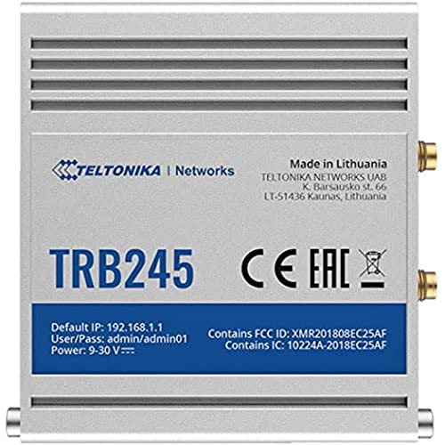 Teltonika TRB245 Industrial M2M LTE CAT 4 Gateway TRB245000000, 150, W125727569 (4 Gateway TRB245000000, 150 Mpps, SNMP, TCP, UDP, IPv4, IPv6, ICMP, NTP, DNS, HTTP, HTTPS, FTP, SMTP, SSL) von Teltonika
