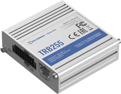 Teltonika TRB255000000 - SNMP - TCP - UDP - IPv4 - IPv6 - ICMP - NTP - DNS - HTTP - HTTPS - FTP - SMTP - SSL v3 - TLS - ARP - PPP (planned),... - Pre-shared key - digital certificates - X.509 certificates - 10,100 Mbit/s - IEEE 802.3,IEEE 802.3u - RS-232/485 (TRB255000000) von Teltonika
