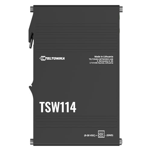 Teltonika TSW114 DIN-Schiene POE+ Switch 1 Gibabit Port 4 Gigabit POE+ Ports Teltonika TSW114 DIN-Schiene POE+ Switch 1 Gibabit Port 4 Gigabit POE+ Ports von Teltonika