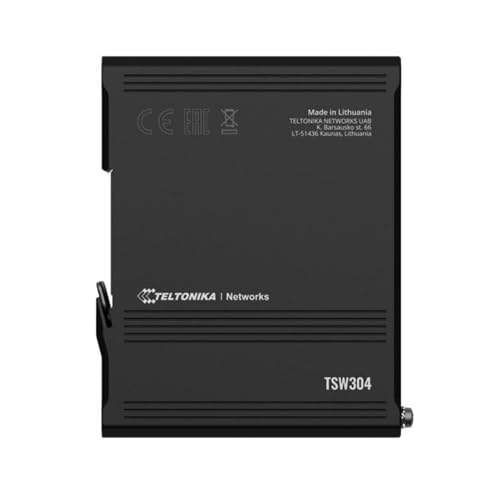 Teltonika TSW304 4 Port Gigabit Industrial Unmanaged Switch DIN Rail (TSW30400B000) von Teltonika