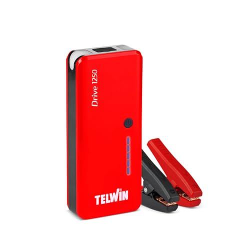 Telwin Drive 1250 3in1 12V-Lithium-Starthilfegerät Notstarter, 1250A, PowerBank und LED Leuchte von Telwin
