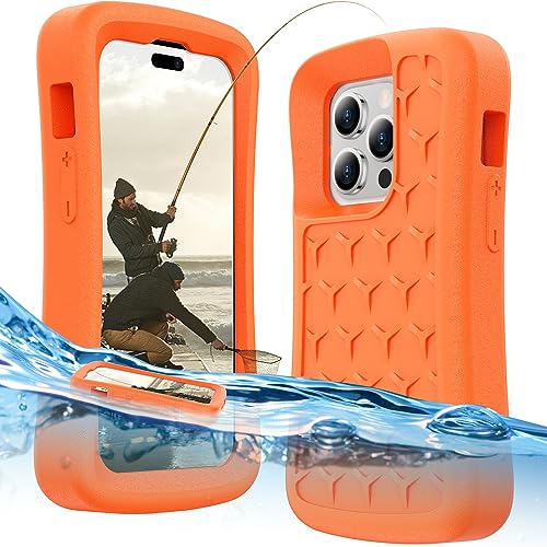 Temdan Floating Phone Case for iPhone 14 Pro Max Case,iPhone 13 Pro Max Case,iPhone 12 Pro Max Case,iPhone 14 Plus Case,[24FT Military Dropproof] Shockproof Protective Floating Case 6.7 Inch Orange von Temdan