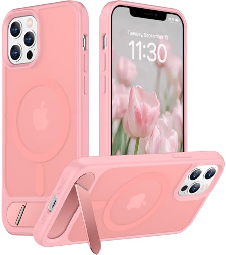 Temdan Magnetische Schutzhülle für iPhone 12 Pro Max, integrierter, unsichtbarer Ständer, kompatibel mit MagSafe, stoßfest in Militärqualität, schlanke, durchscheinende, matte Handyhülle für iPhone 12 Temdan Magnetische Schutzhülle für iPhone 12 Pro Max, integrierter, unsichtbarer Ständer, kompatibel mit MagSafe, stoßfest in Militärqualität, schlanke, durchscheinende, matte Handyhülle für iPhone 12 von Temdan