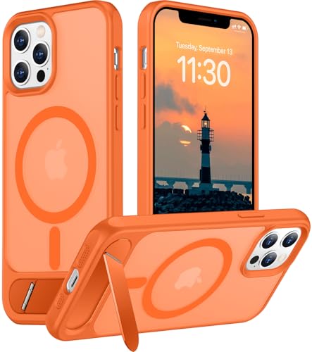 Temdan Magnetische Schutzhülle für iPhone 12 Pro Max, integrierter, unsichtbarer Ständer, kompatibel mit MagSafe, stoßfest in Militärqualität, schlanke, durchscheinende, matte Handyhülle für iPhone 12 Temdan Magnetische Schutzhülle für iPhone 12 Pro Max, integrierter, unsichtbarer Ständer, kompatibel mit MagSafe, stoßfest in Militärqualität, schlanke, durchscheinende, matte Handyhülle für iPhone 12 von Temdan