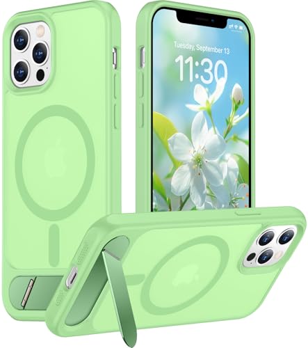 Temdan Magnetische Schutzhülle für iPhone 12 Pro Max, integrierter, unsichtbarer Ständer, kompatibel mit MagSafe, stoßfest in Militärqualität, schlanke, durchscheinende, matte Handyhülle für iPhone 12 Temdan Magnetische Schutzhülle für iPhone 12 Pro Max, integrierter, unsichtbarer Ständer, kompatibel mit MagSafe, stoßfest in Militärqualität, schlanke, durchscheinende, matte Handyhülle für iPhone 12 von Temdan