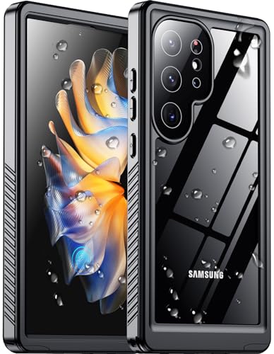 Temdan Schutzhülle für Samsung Galaxy S24 Ultra, wasserdicht, integriertes Objektiv und Displayschutzfolie, stoßfest, 3,6 m, militärisch sturzsicher, staubdicht, IP68 unter Wasser, für S24 Ultra 5G, von Temdan