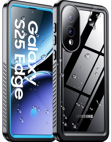 Temdan Schutzhülle für Samsung Galaxy S25 Edge, wasserdicht, integriertes Objektiv und Displayschutzfolie, Militärqualität, stoßfest, sturzsicher, IP68, Unterwasser-Ganzkörper-Handyhülle, Blau Temdan Schutzhülle für Samsung Galaxy S25 Edge, wasserdicht, integriertes Objektiv und Displayschutzfolie, Militärqualität, stoßfest, sturzsicher, IP68, Unterwasser-Ganzkörper-Handyhülle, Blau von Temdan