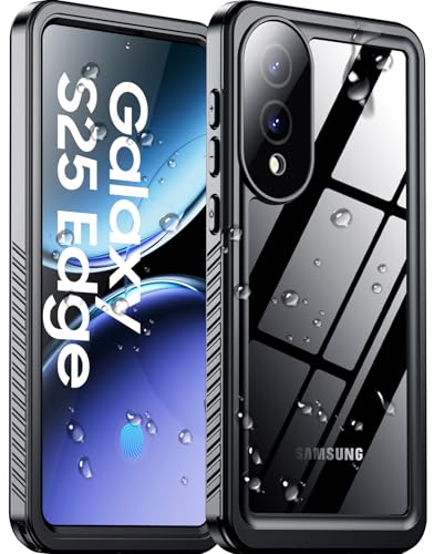 Temdan Schutzhülle für Samsung Galaxy S25 Edge, wasserdicht, integriertes Objektiv und Displayschutzfolie, Militärqualität, stoßfest, sturzsicher, IP68, Unterwasser-Ganzkörper-Handyhülle für Galaxy Temdan Schutzhülle für Samsung Galaxy S25 Edge, wasserdicht, integriertes Objektiv und Displayschutzfolie, Militärqualität, stoßfest, sturzsicher, IP68, Unterwasser-Ganzkörper-Handyhülle für Galaxy von Temdan
