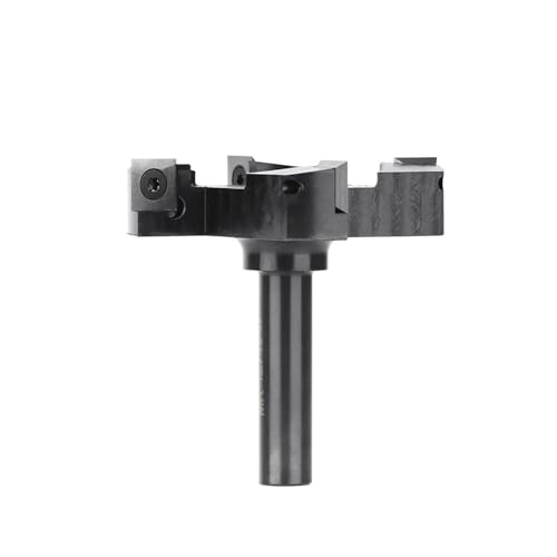 Temhyu 1/2 12,7mm Schaft Fräser Holz Hobel Router Bit mit 12x12mm Hartmetall Einsatz Platte Holz CNC Spoilboard Oberfläche Router Bit von Temhyu