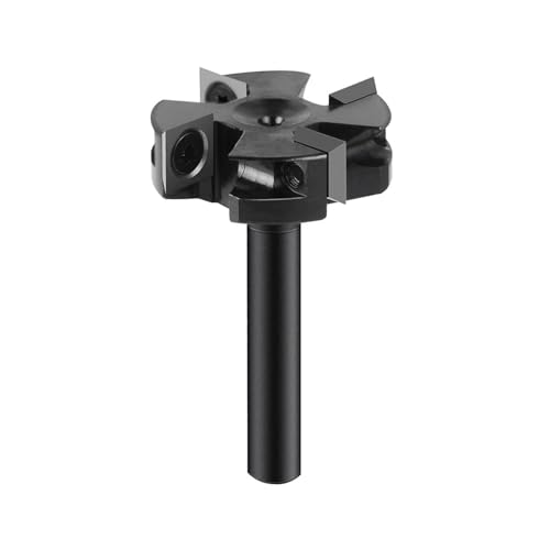 Temhyu 8/12/12,7mm Schaft 4-Flöten Holz Hobel Bit CNC Spoilboard Surfacing Router Bit Platte Abflachung fräser for Holzbearbeitung(12.7X50.8mm no parts) von Temhyu
