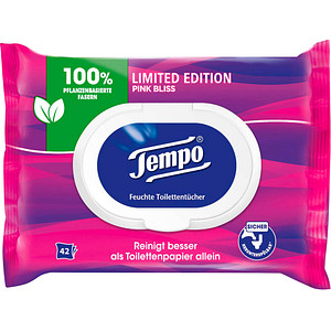 Tempo Feuchtes Toilettenpapier Limited Edition 1-lagig, 42 Tücher von Tempo