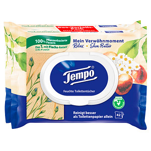 Tempo Feuchtes Toilettenpapier Mein Verwöhnmoment Duo-Pack 1-lagig, 2x 42 Tücher von Tempo