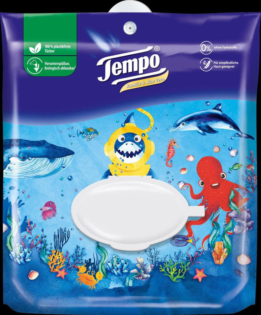 Tempo Toilettenpapier Tempo Feucht Aloe+Kamille 1-lagig von Tempo