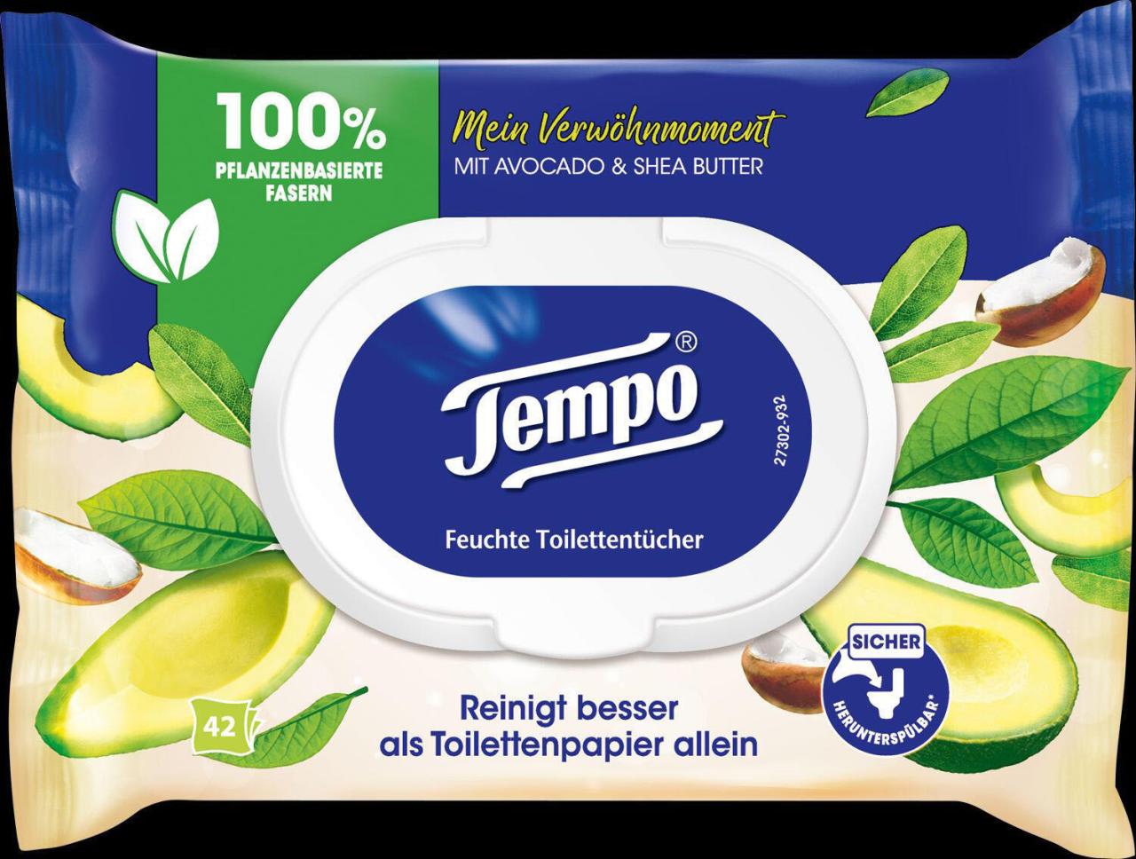 Tempo Feuchtes Toilettenpapier Avocado und Shea Butter 1-lagig Tempo Feuchtes Toilettenpapier Avocado und Shea Butter 1-lagig von Tempo