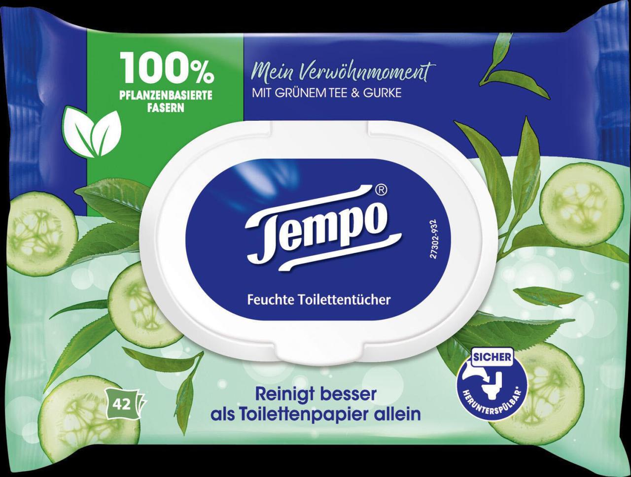 Tempo Toilettenpapier Tempo Feucht Verwöhn Grün.Tee 1-lagig von Tempo