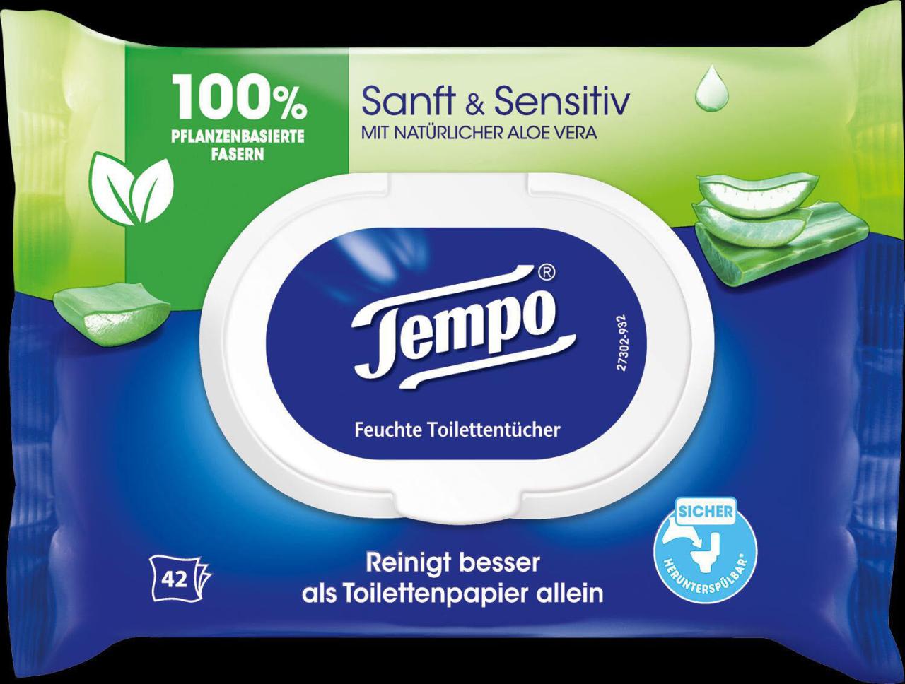 Tempo Feuchtes Toilettenpapier Aloe Vera 1-lagig Tempo Feuchtes Toilettenpapier Aloe Vera 1-lagig von Tempo
