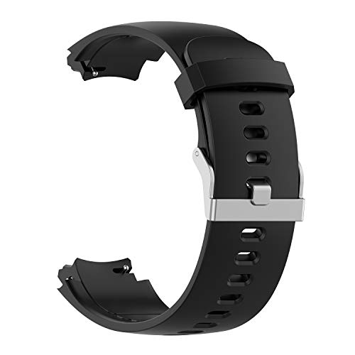 TenCloud Armbänder Kompatibel mit Amazfit Verge/Verge Lite Armband Weiches Silikon Sport Ersatz Armband Armbänder Armband für Amazfit Verge Smart Watch (Schwarz) von TenCloud