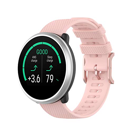 TenCloud Kompatibel mit Polar Unite Armband, Ersatz-Armband, weiches wasserdichtes Silikon, Sportarmband für Polar Unite/Ignite Smartwatch (Pink) von TenCloud