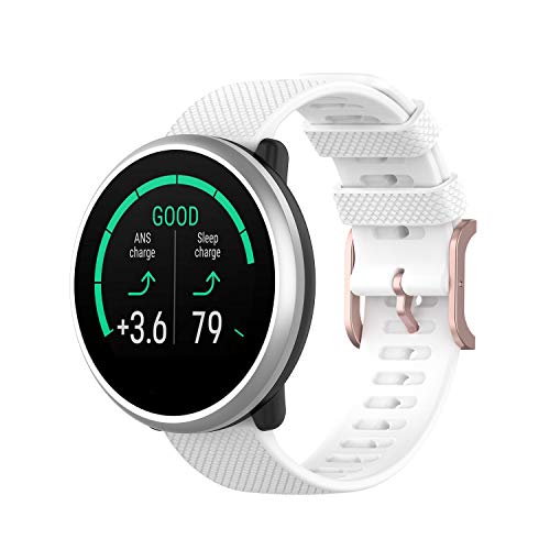 TenCloud Kompatibel mit Polar Unite Armband, Ersatz-Armband, weiches wasserdichtes Silikon, Sportarmband für Polar Unite/Ignite Smartwatch (weiß) von TenCloud