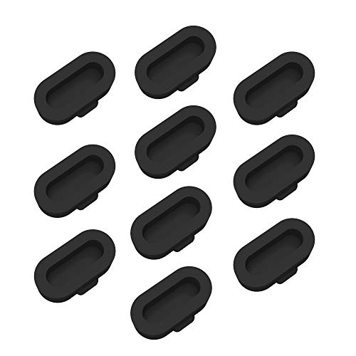 Tencloud Zubehör kompatibel mit Garmin Vivoactive 4/4S/Fenix 6/6S/6X/Venu/Forerunner 935 Staubschutzstecker, Silikon, bunt, Ladeanschluss-Schutz, Staubschutzstöpsel (schwarz) von TenCloud